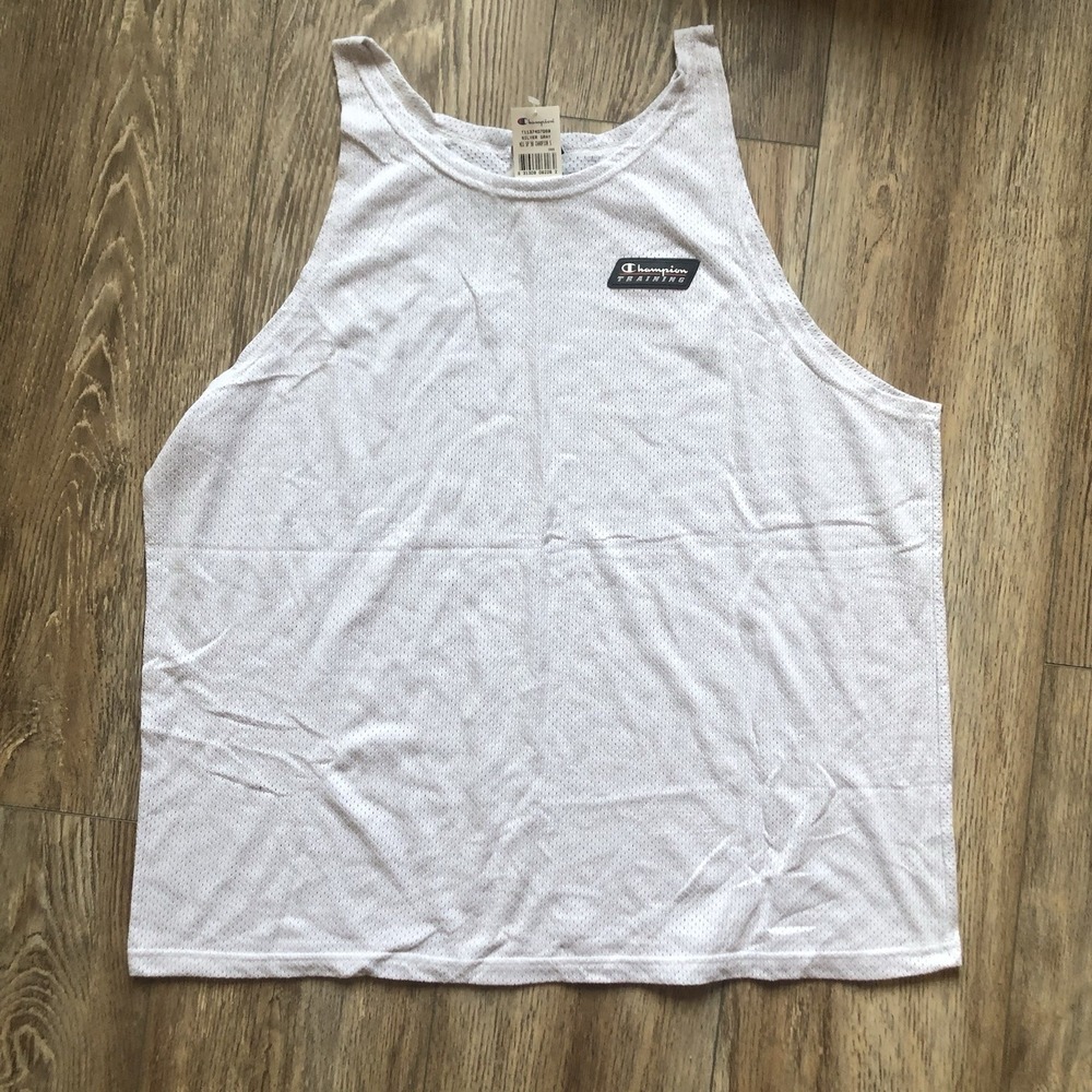 Vintage Champion Training Mesh Tank Top NWT 1998 Deadstock Gray XL Athletic